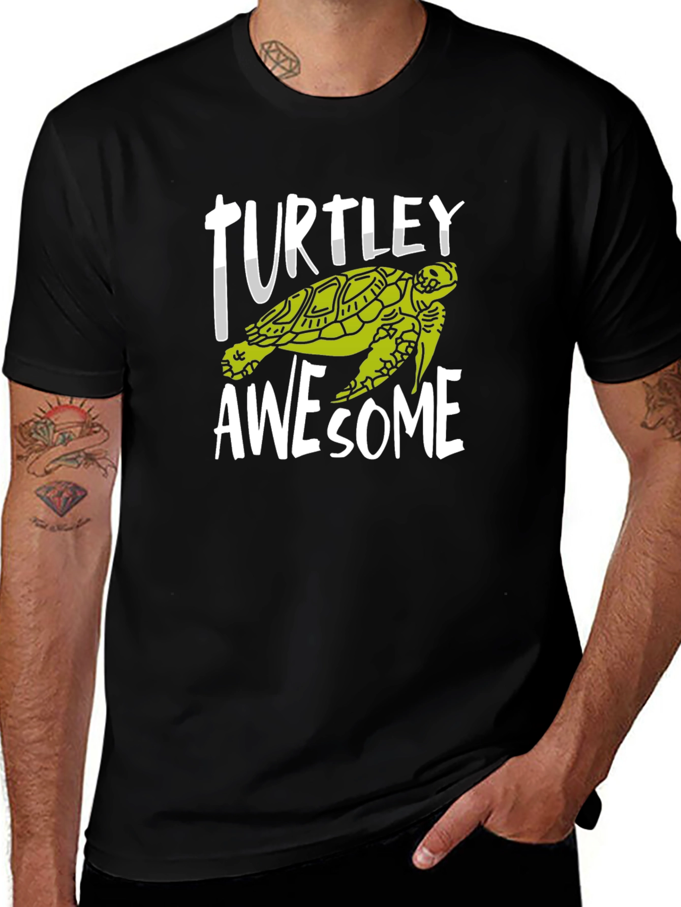 Turtley Awesome Graphic Tee - Fun Turtle Design