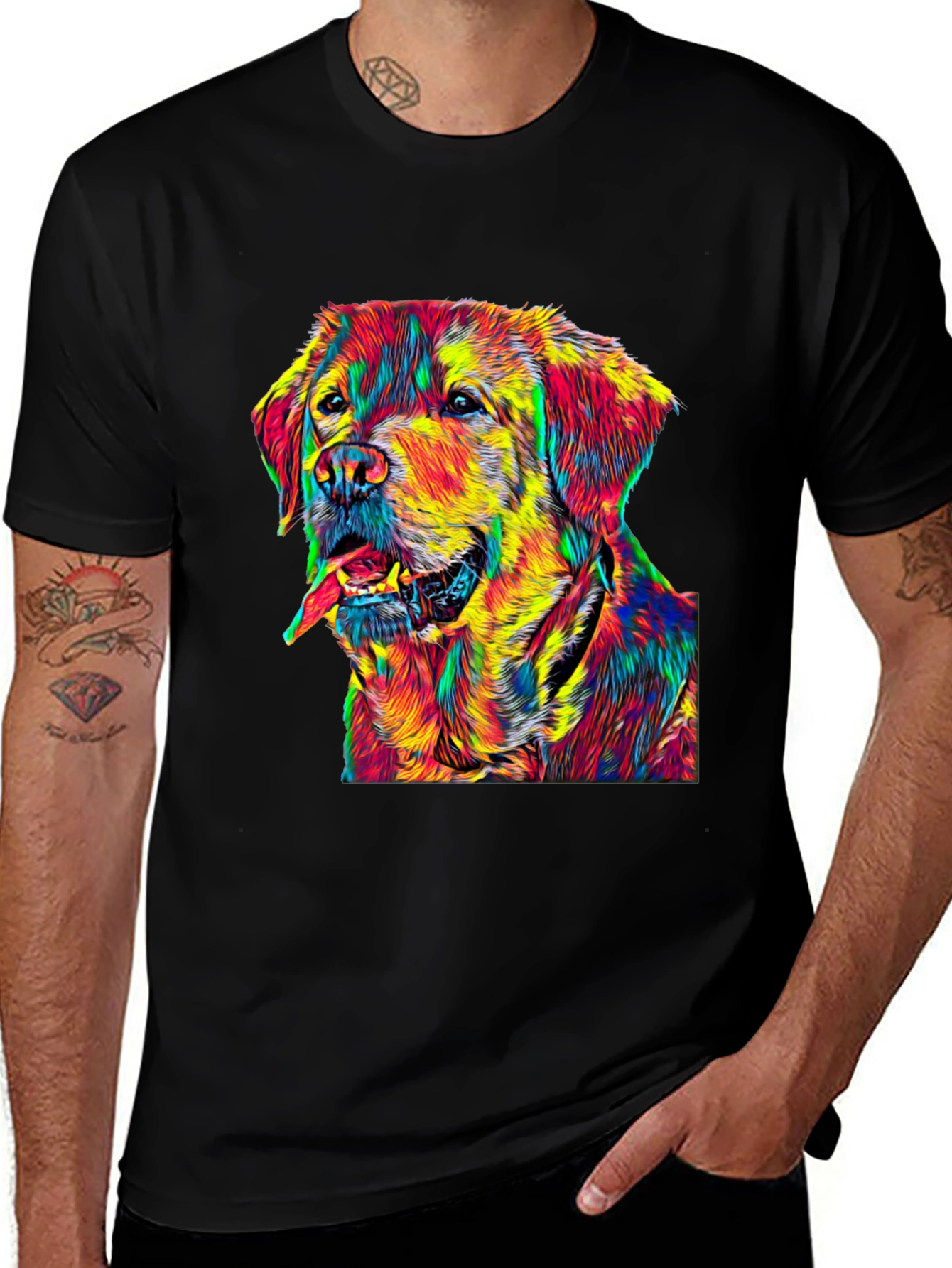 Rainbow Golden Retriever T-Shirt