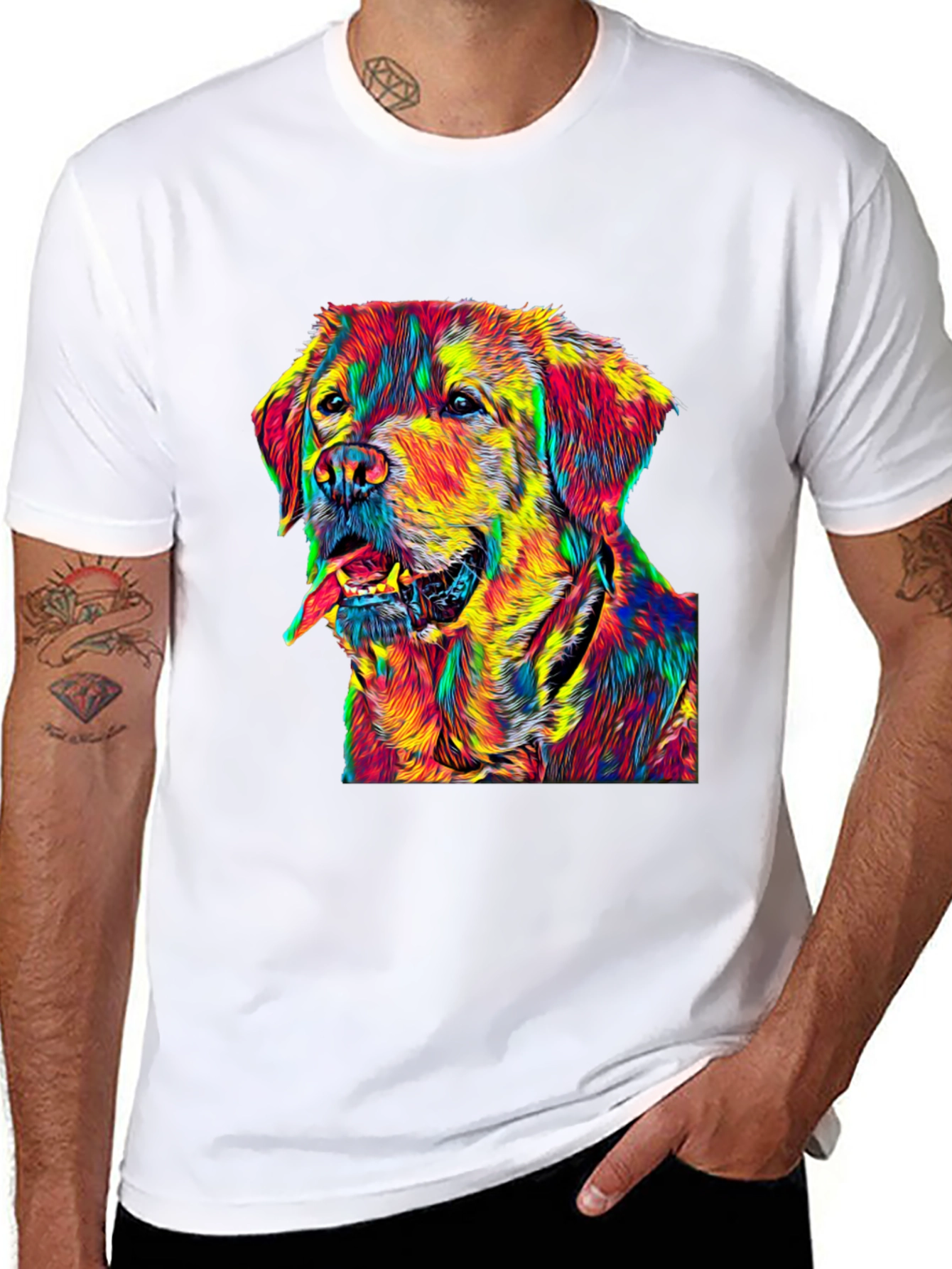 Rainbow Golden Retriever T-Shirt