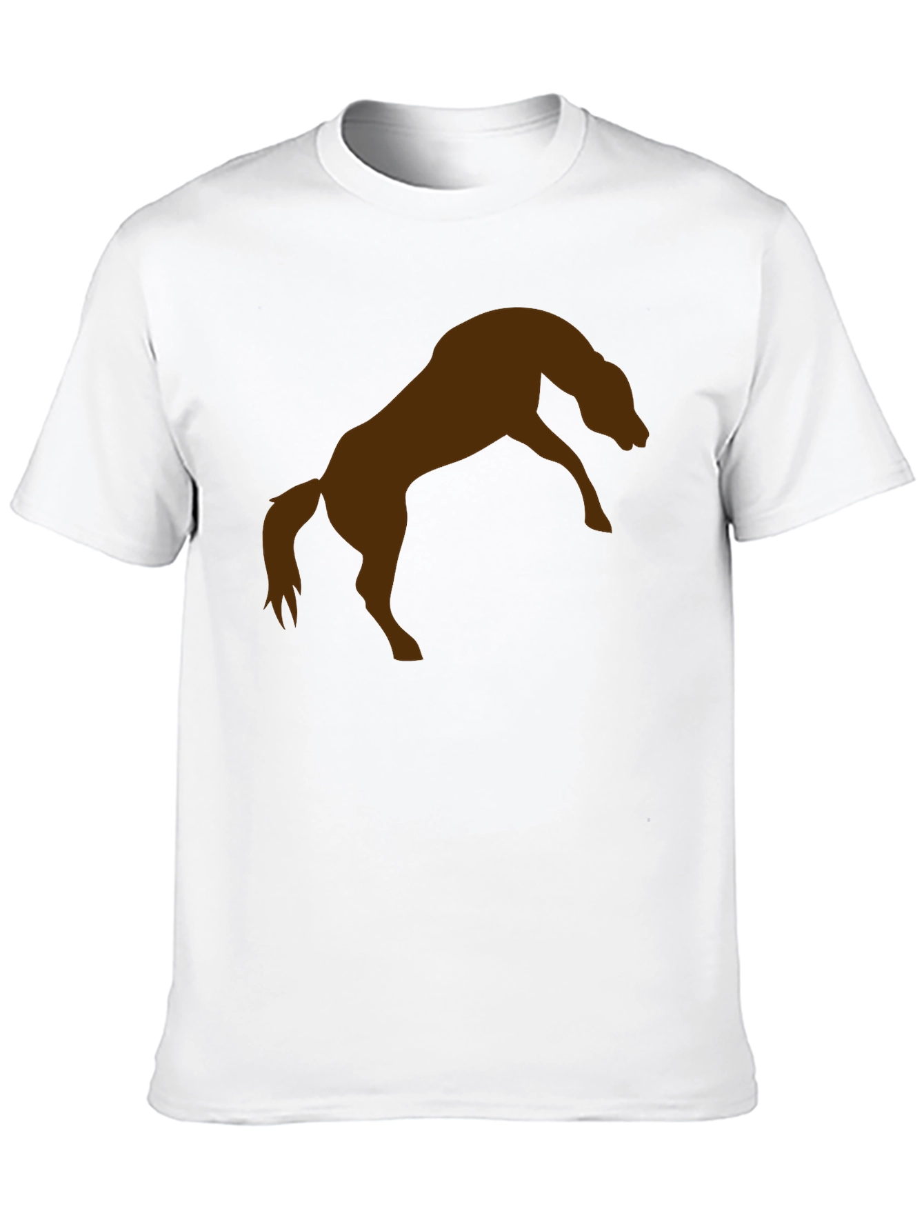 Black T-Shirt with Brown Horse Graphic Tee