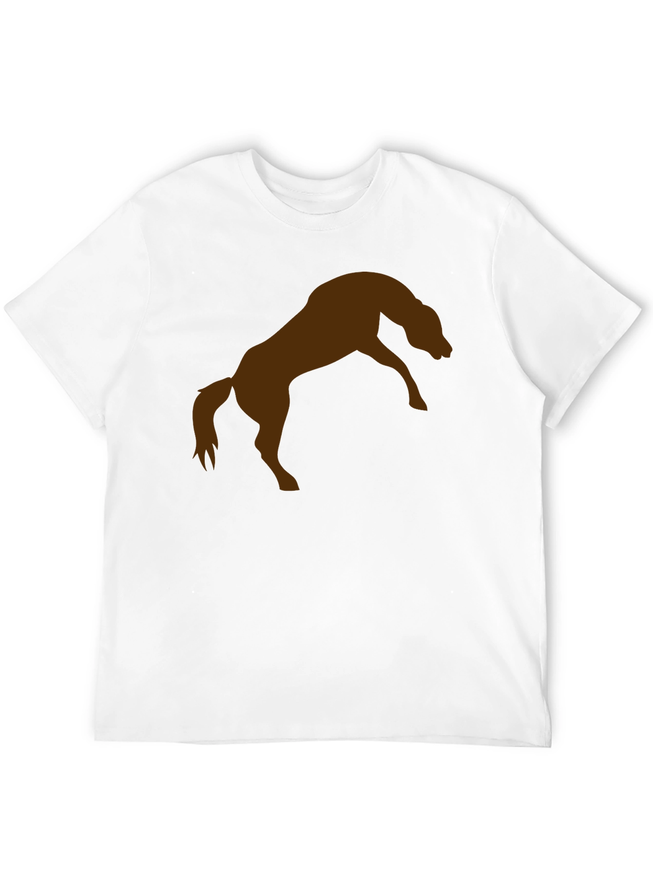 Black T-Shirt with Brown Horse Graphic Tee