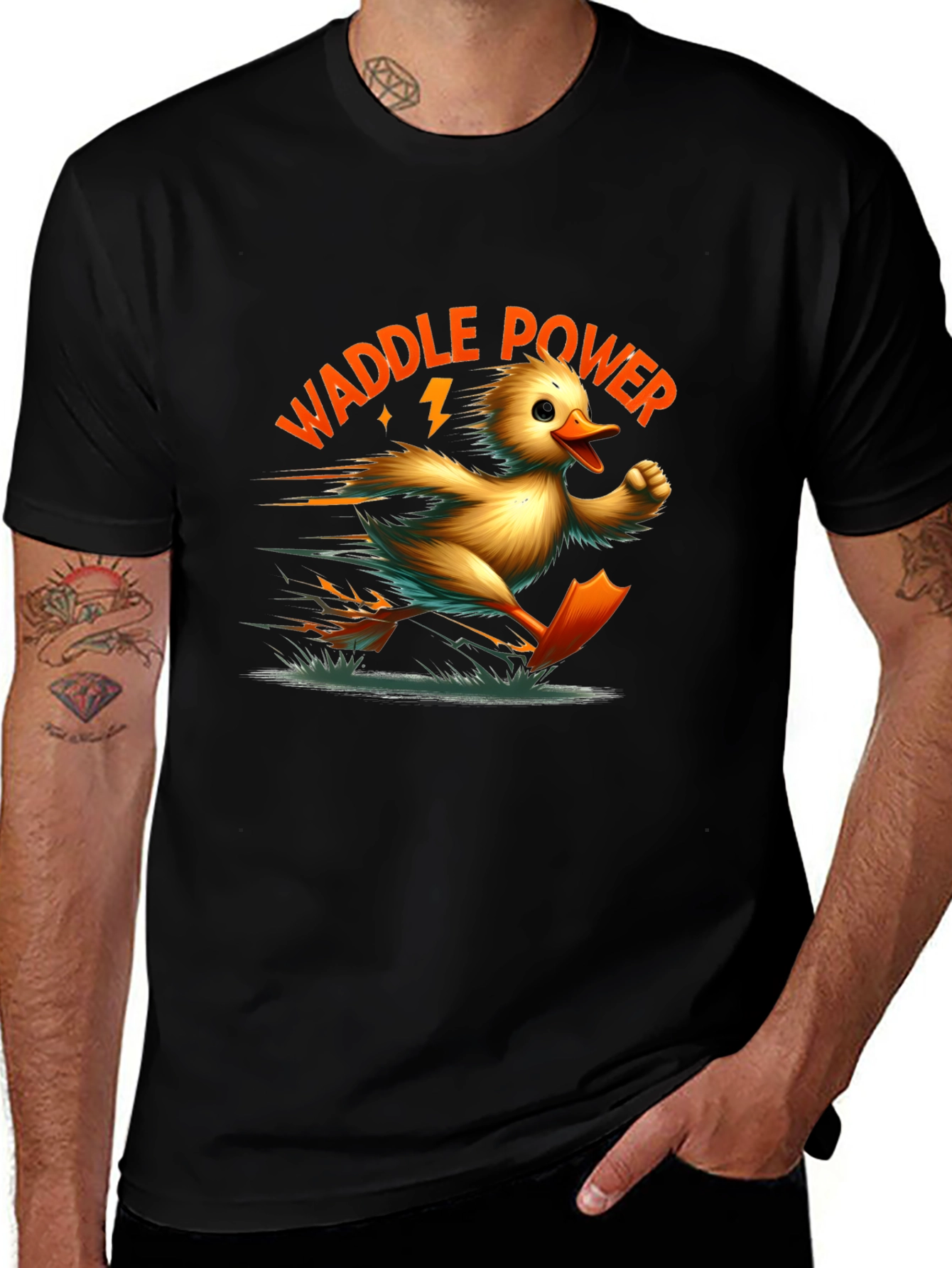 Waddle Power Duck Graphic Tee - Stylish Comfort