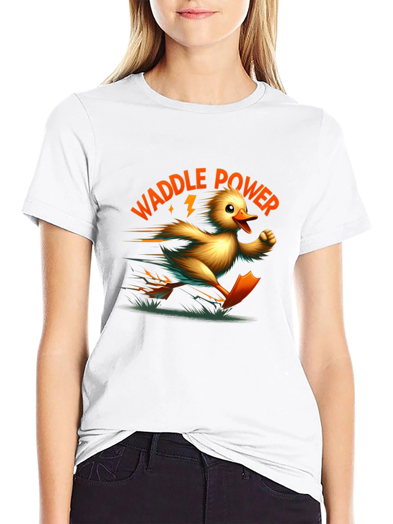 Waddle Power Duck Graphic Tee - Stylish Comfort