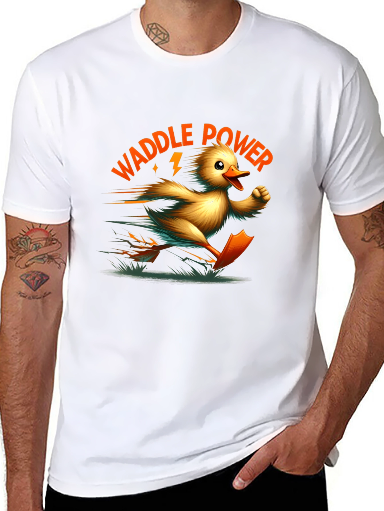 Waddle Power Duck Graphic Tee - Stylish Comfort
