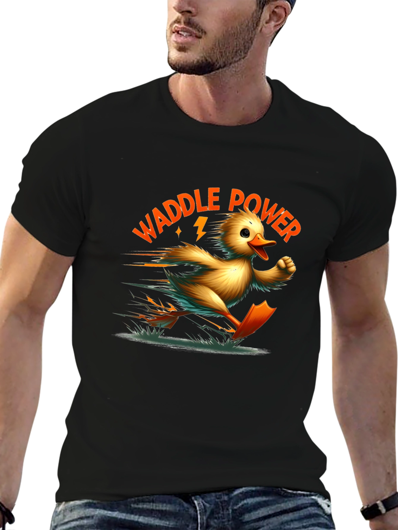 Waddle Power Duck Graphic Tee - Stylish Comfort