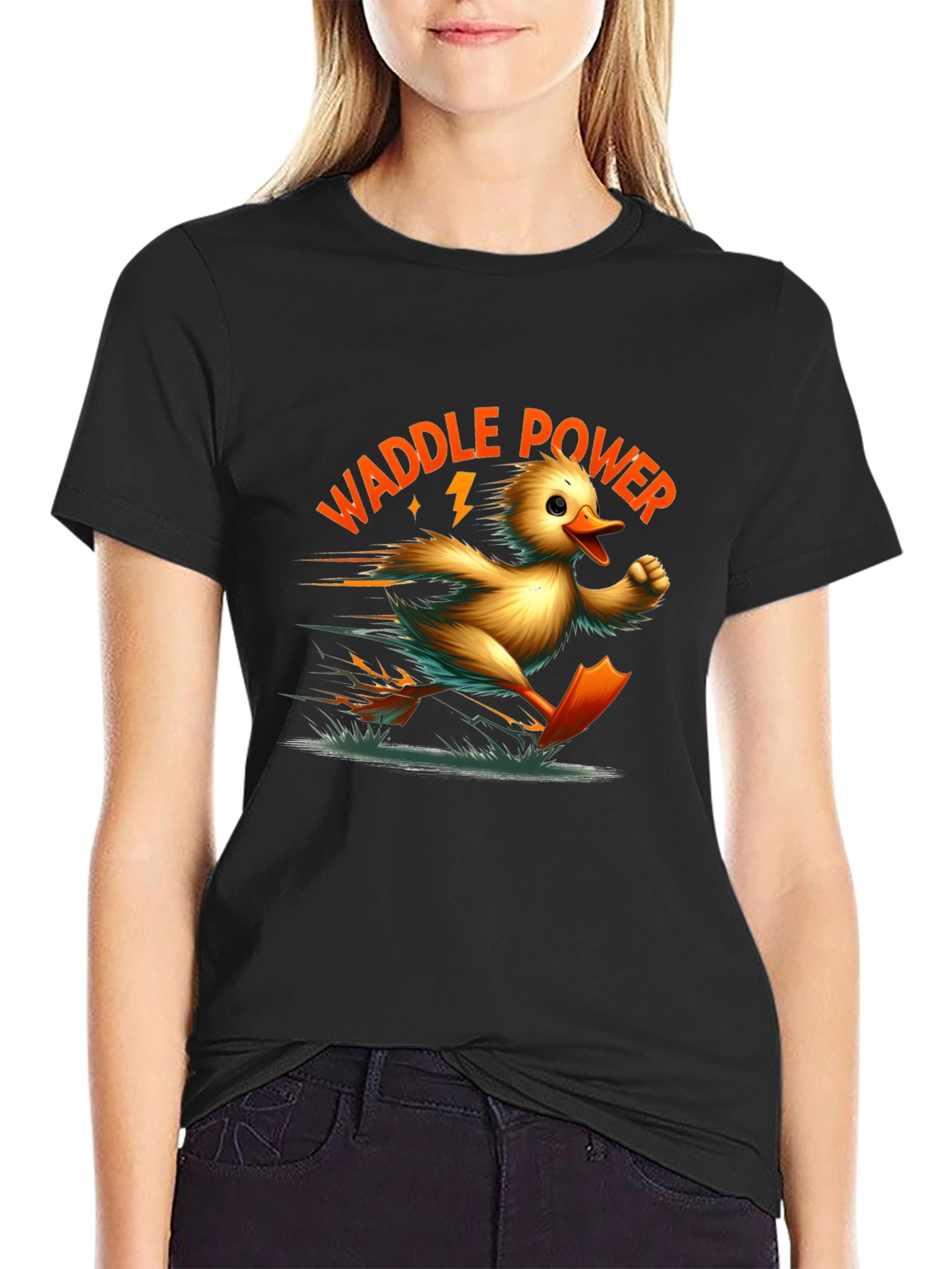 Waddle Power Duck Graphic Tee - Stylish Comfort