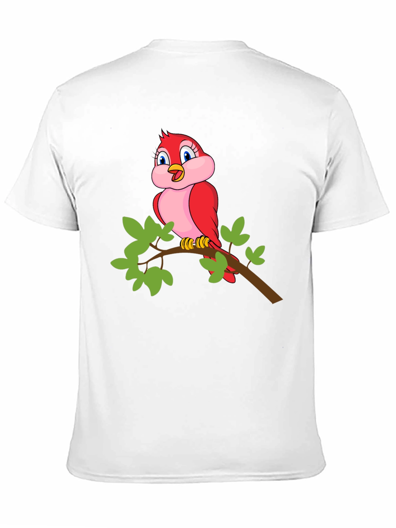 Bird on Branch Black T-Shirt