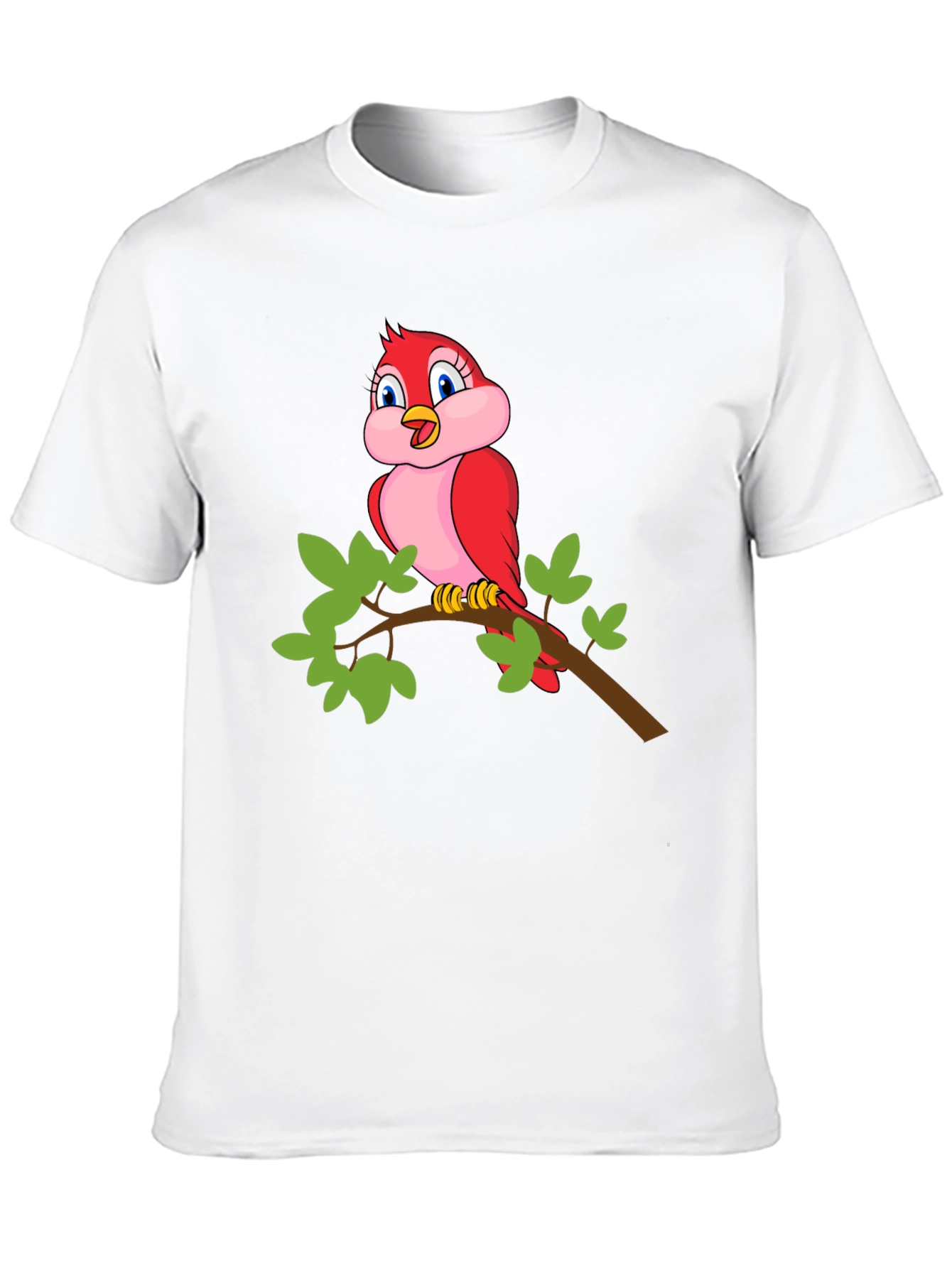Bird on Branch Black T-Shirt