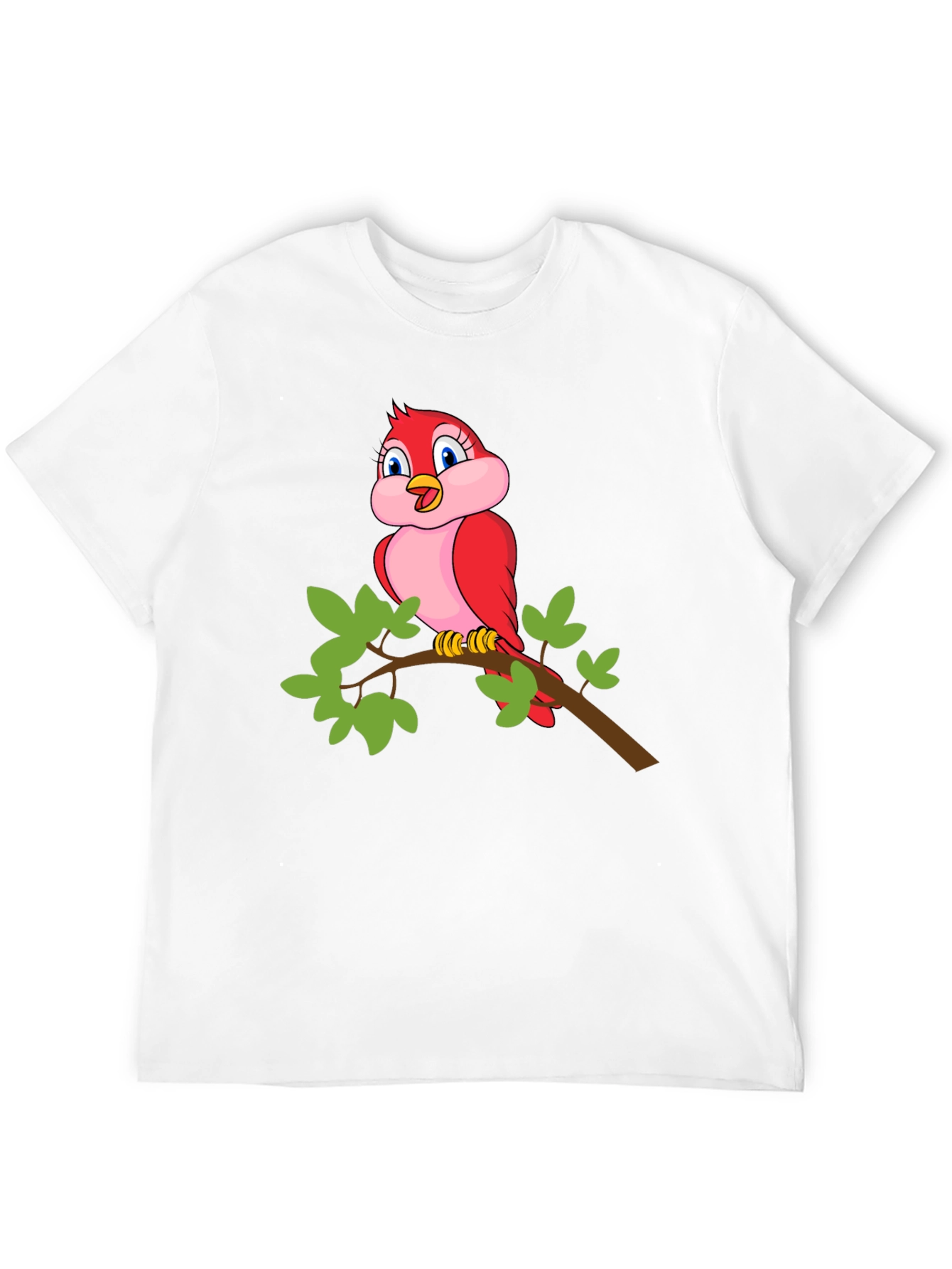 Bird on Branch Black T-Shirt