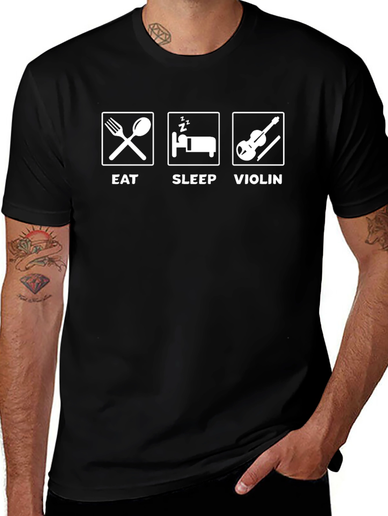Eat Sleep Violin T-Shirt - Musician Gift