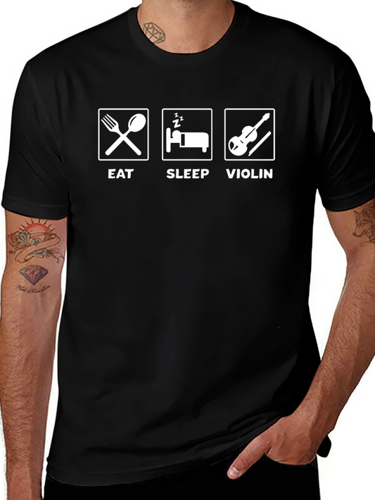 Eat Sleep Violin T-Shirt - Musician Gift