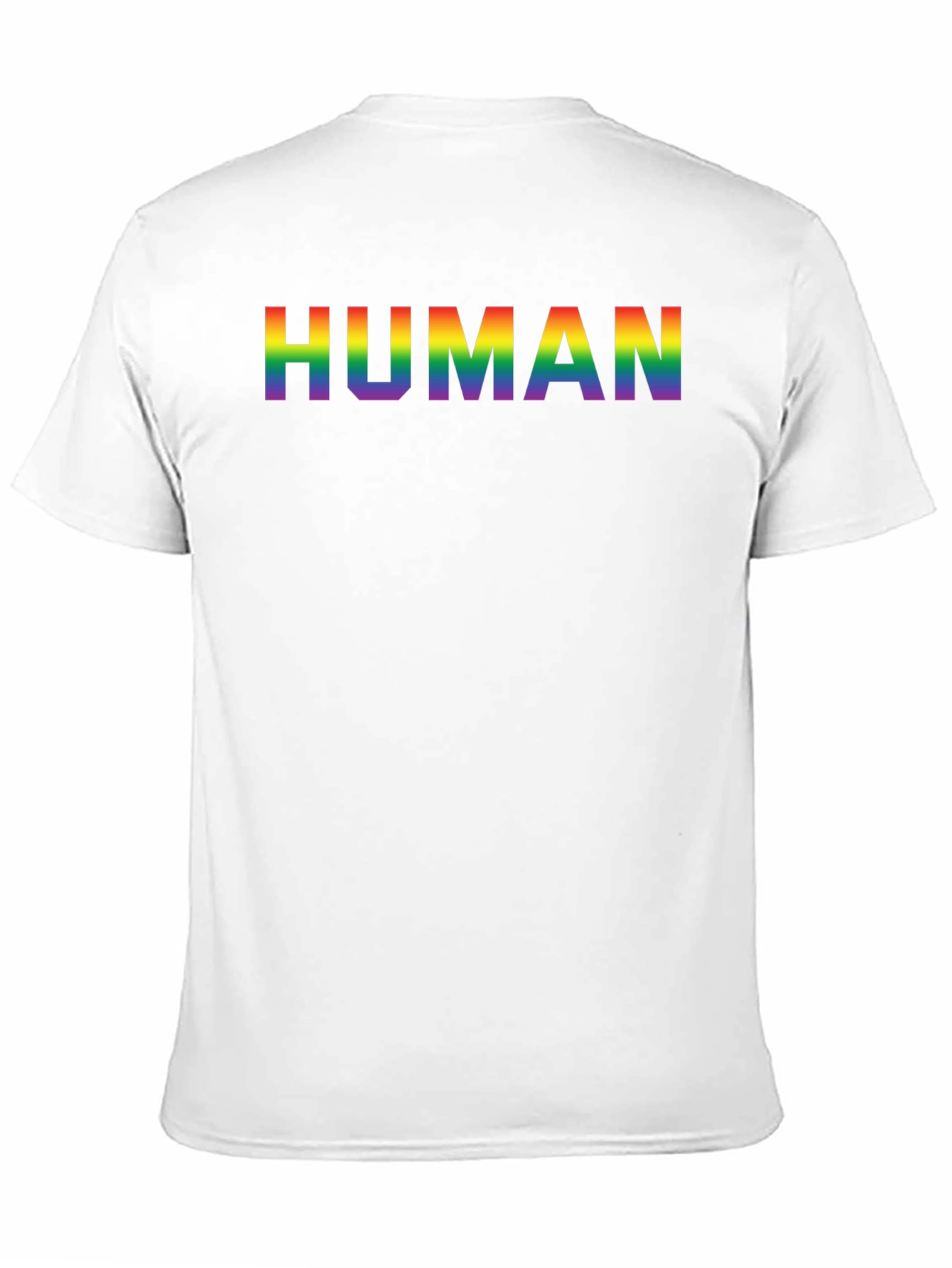 Rainbow HUMAN Graphic Black T-Shirt