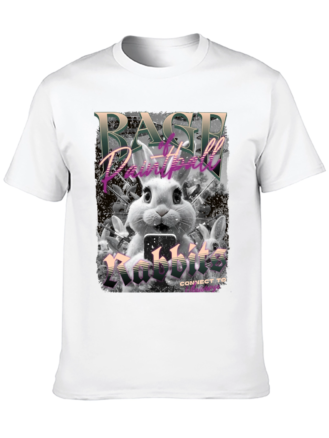 Rage Paintball Rabbit T-Shirt - Funny Bunny Design