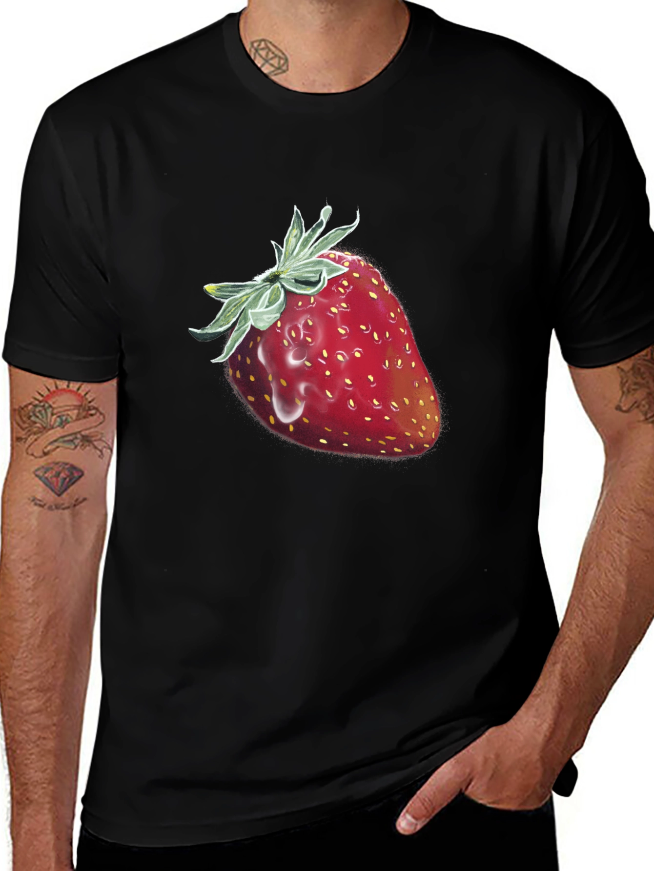 Strawberry Graphic T-Shirt - Fruit Lover Tee