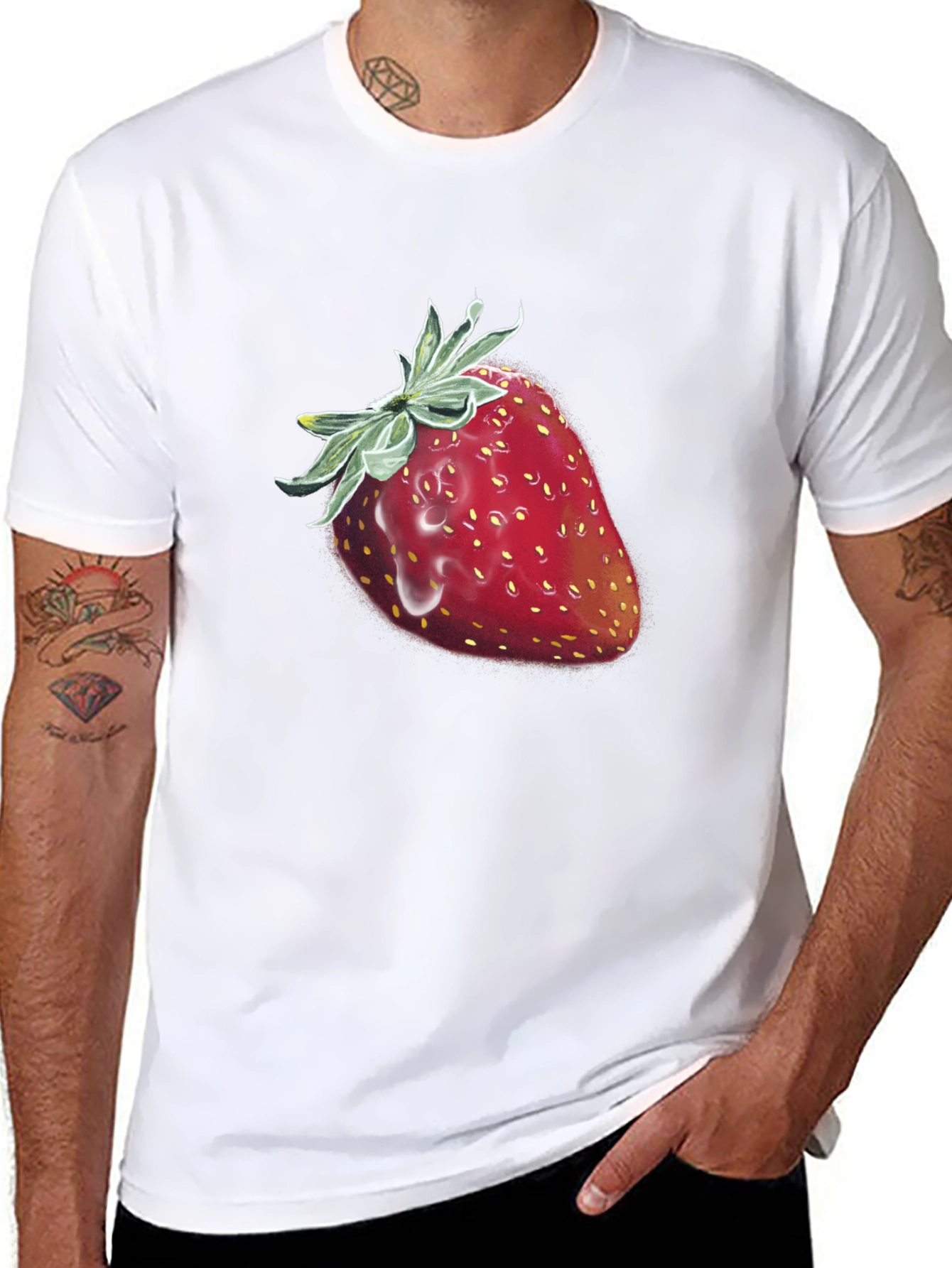 Strawberry Graphic T-Shirt - Fruit Lover Tee