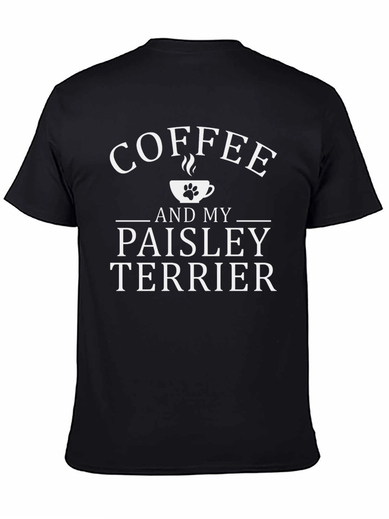 Coffee and My Paisley Terrier Black T-Shirt