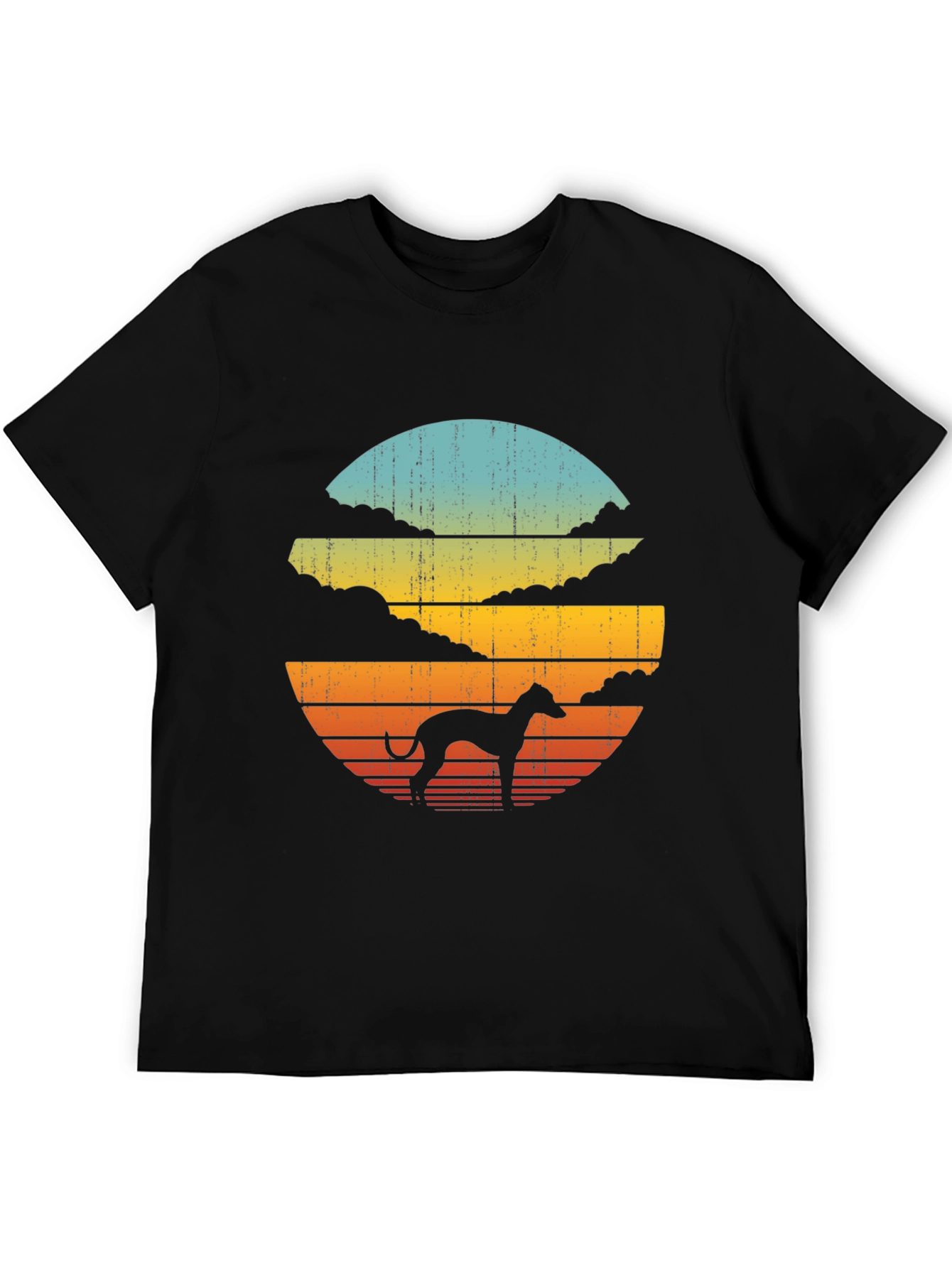 Retro Dog Silhouette Graphic Tee