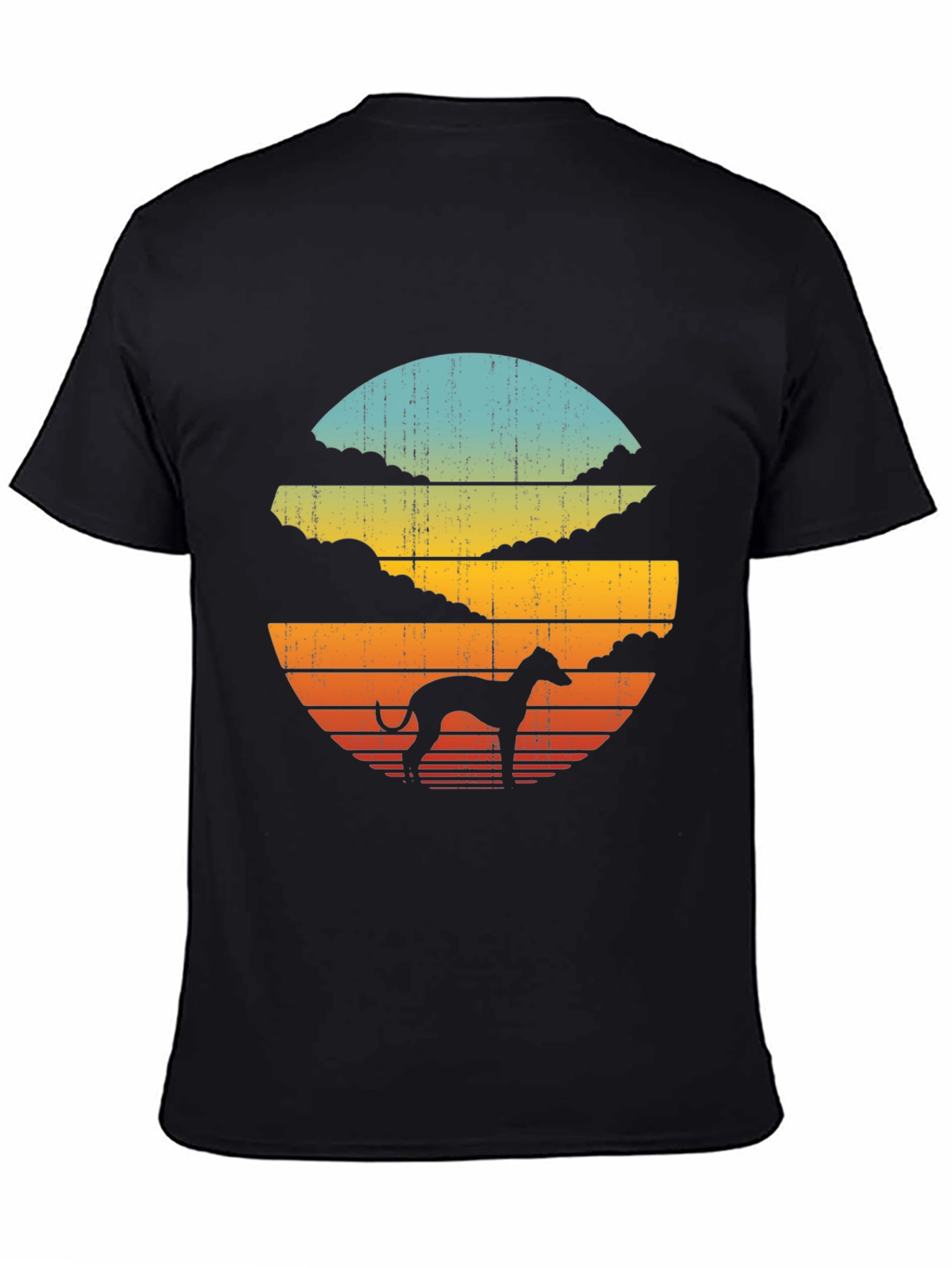 Retro Dog Silhouette Graphic Tee