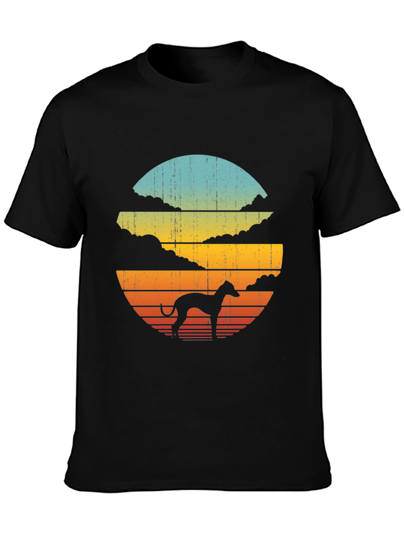 Retro Dog Silhouette Graphic Tee