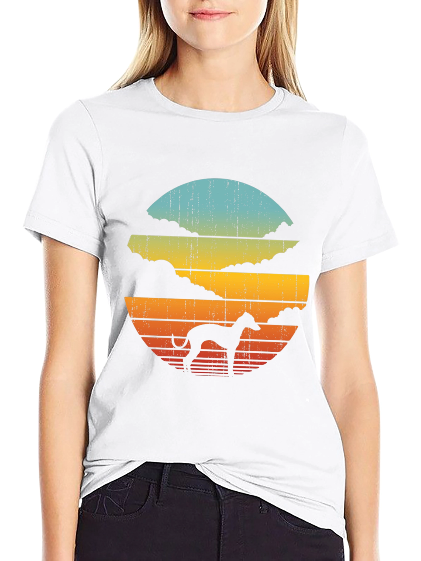 Retro Dog Silhouette Graphic Tee