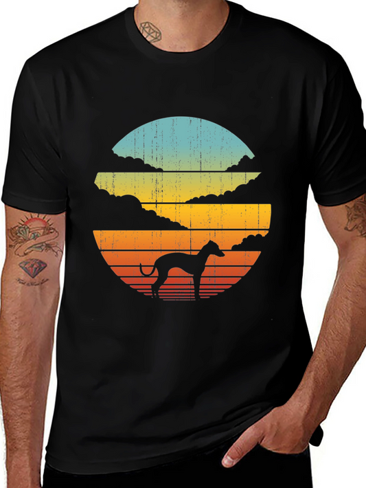 Retro Dog Silhouette Graphic Tee