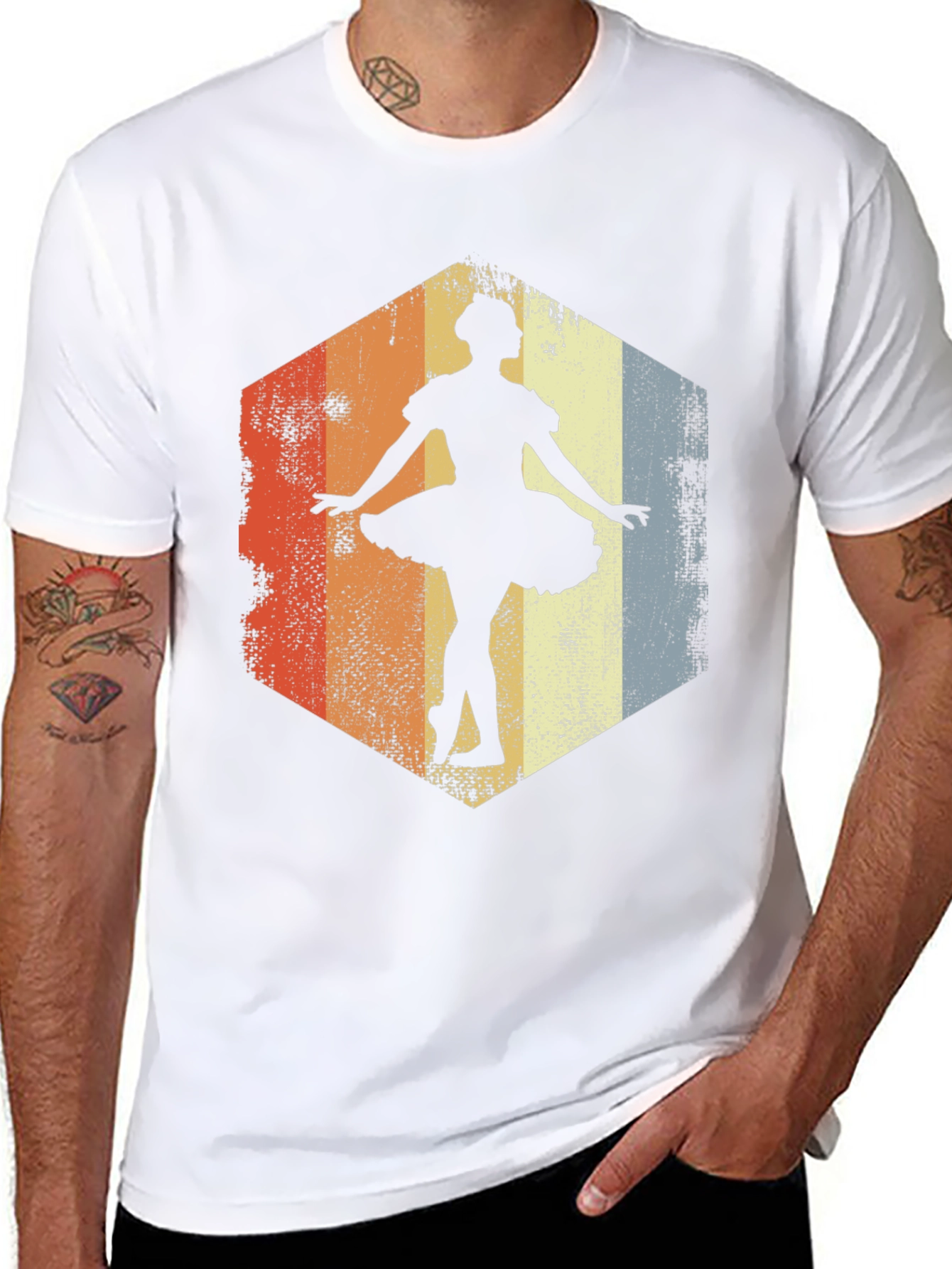 Ballerina Graphic Tee - Retro Dance Shirt