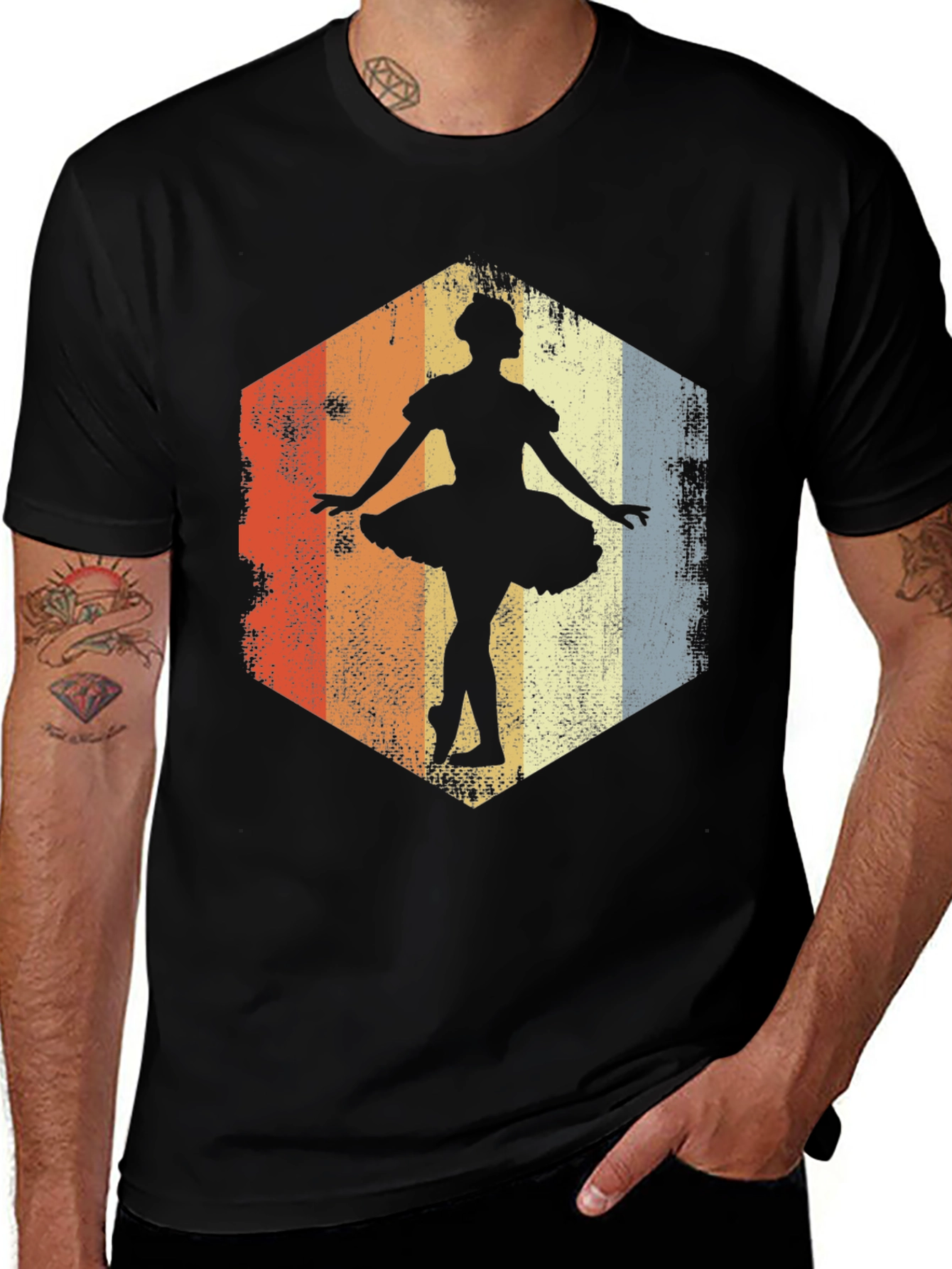 Ballerina Graphic Tee - Retro Dance Shirt