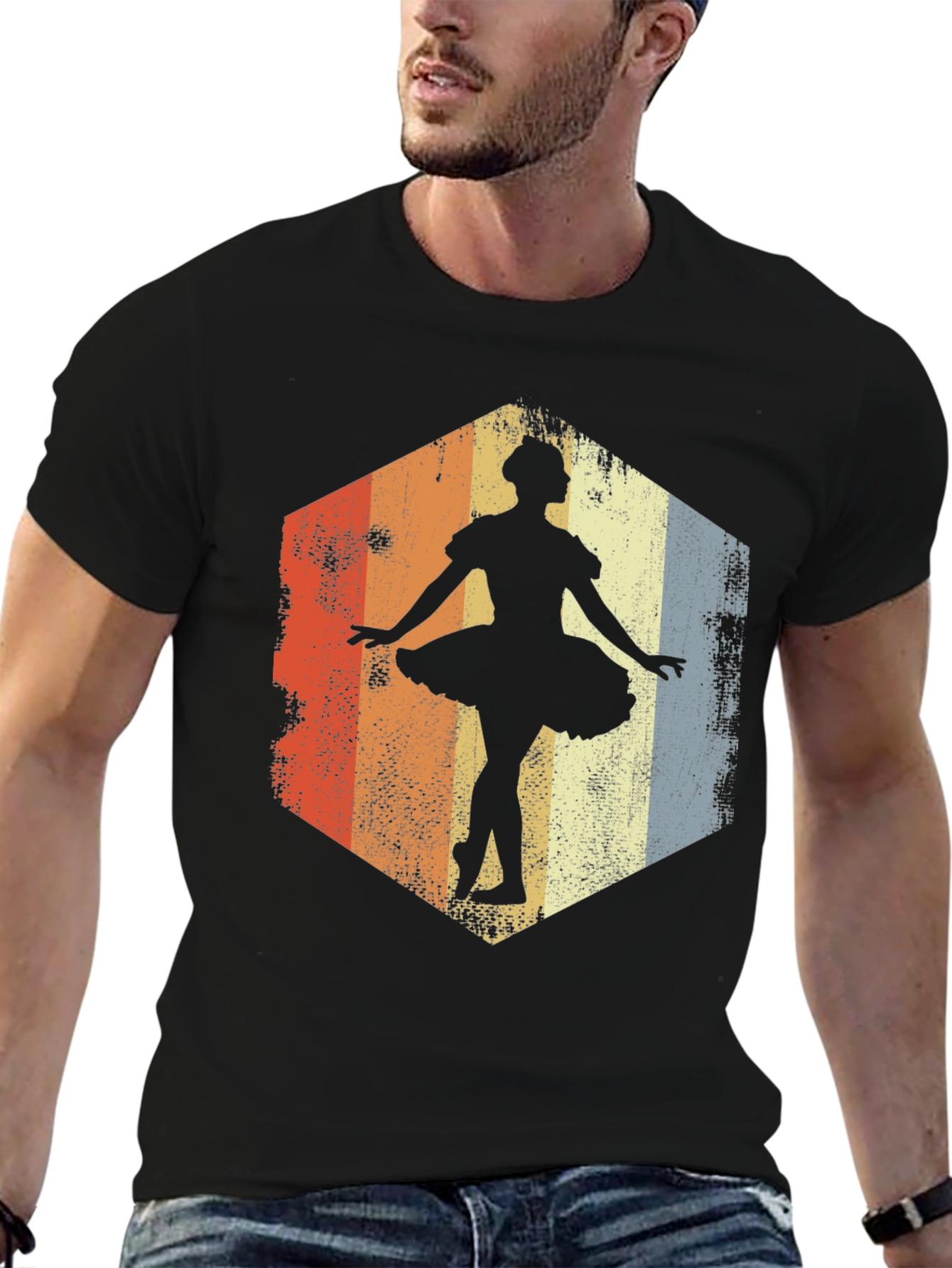 Ballerina Graphic Tee - Retro Dance Shirt