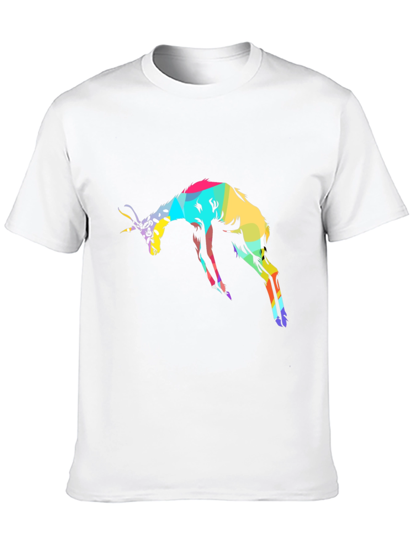 Abstract Antelope Graphic Black T-Shirt
