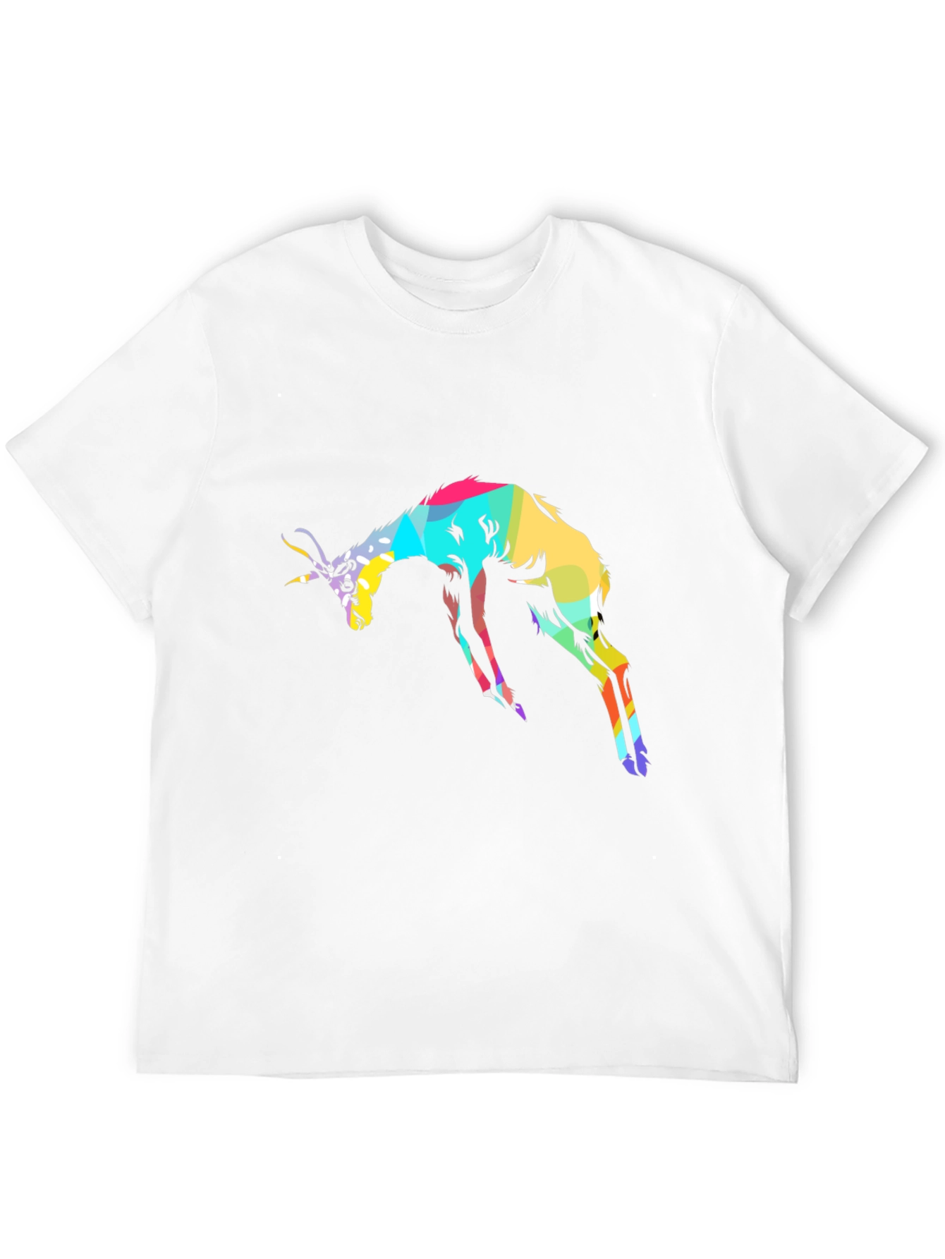 Abstract Antelope Graphic Black T-Shirt