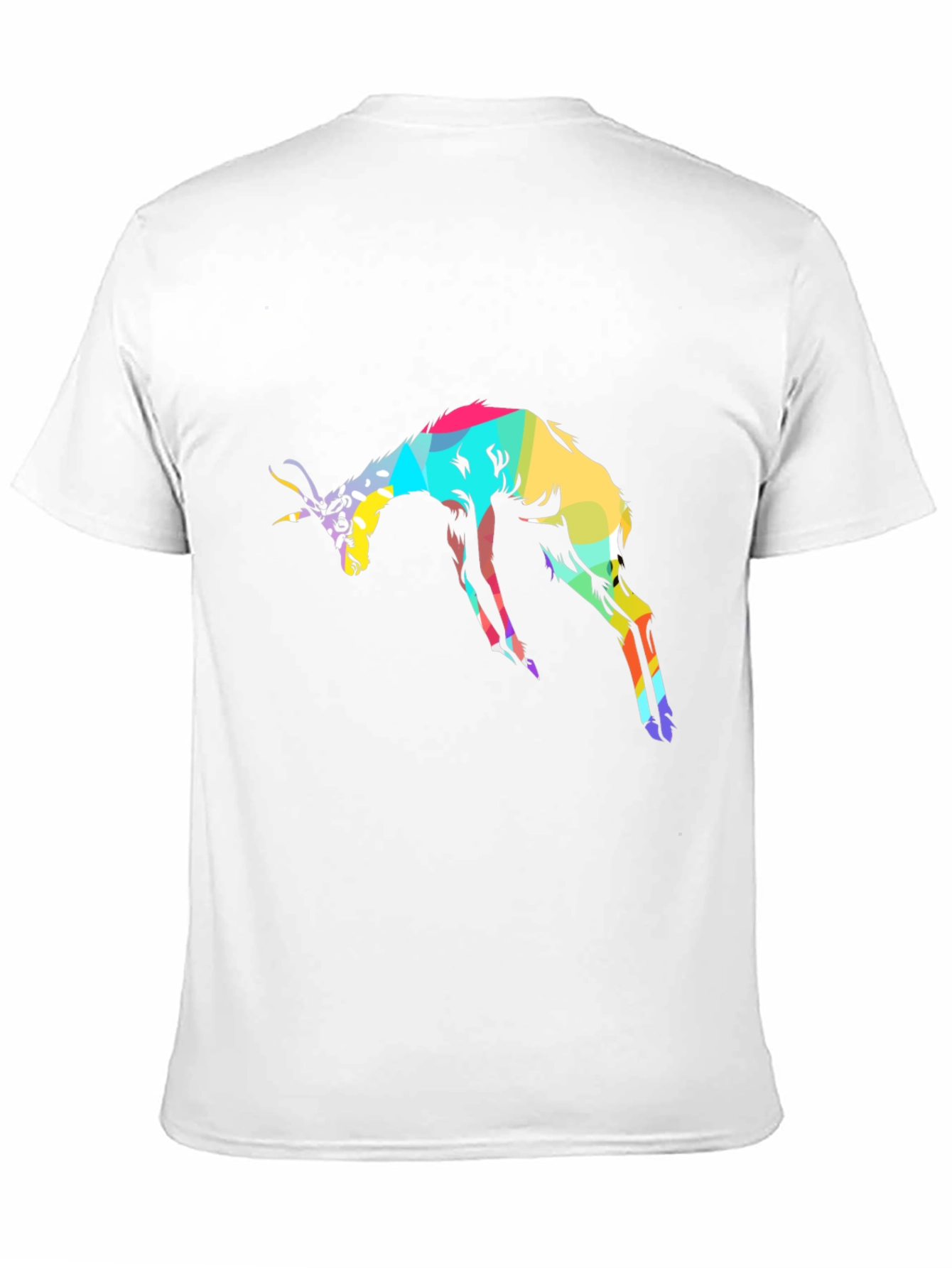 Abstract Antelope Graphic Black T-Shirt