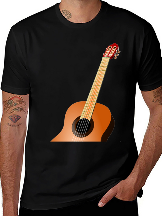 Guitar Graphic Black T-Shirt