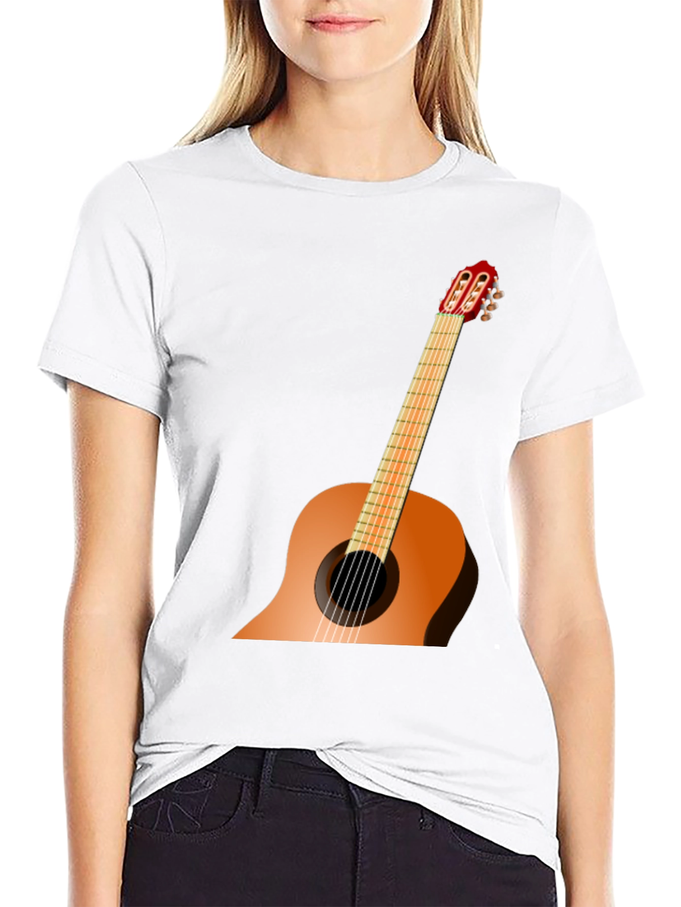 Guitar Graphic Black T-Shirt