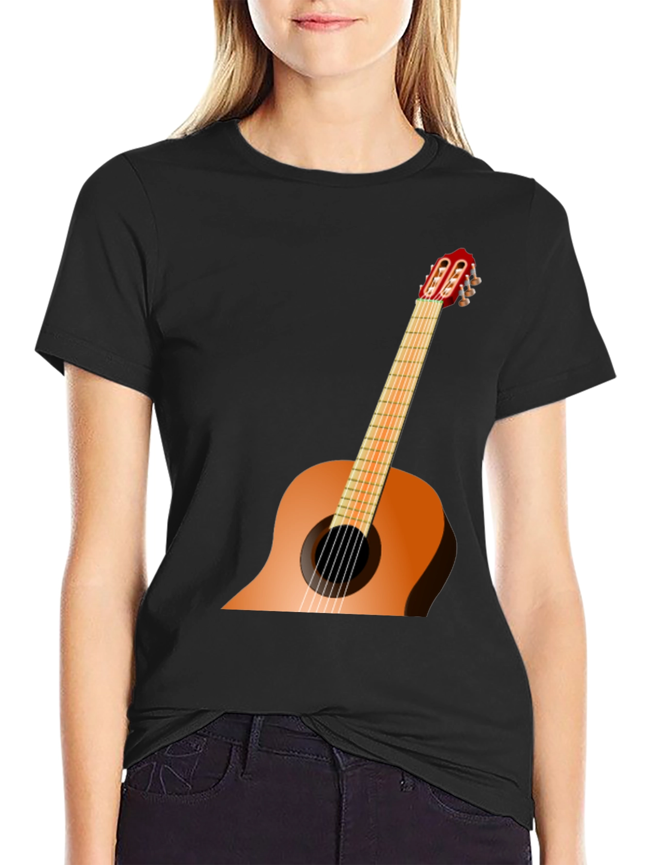 Guitar Graphic Black T-Shirt