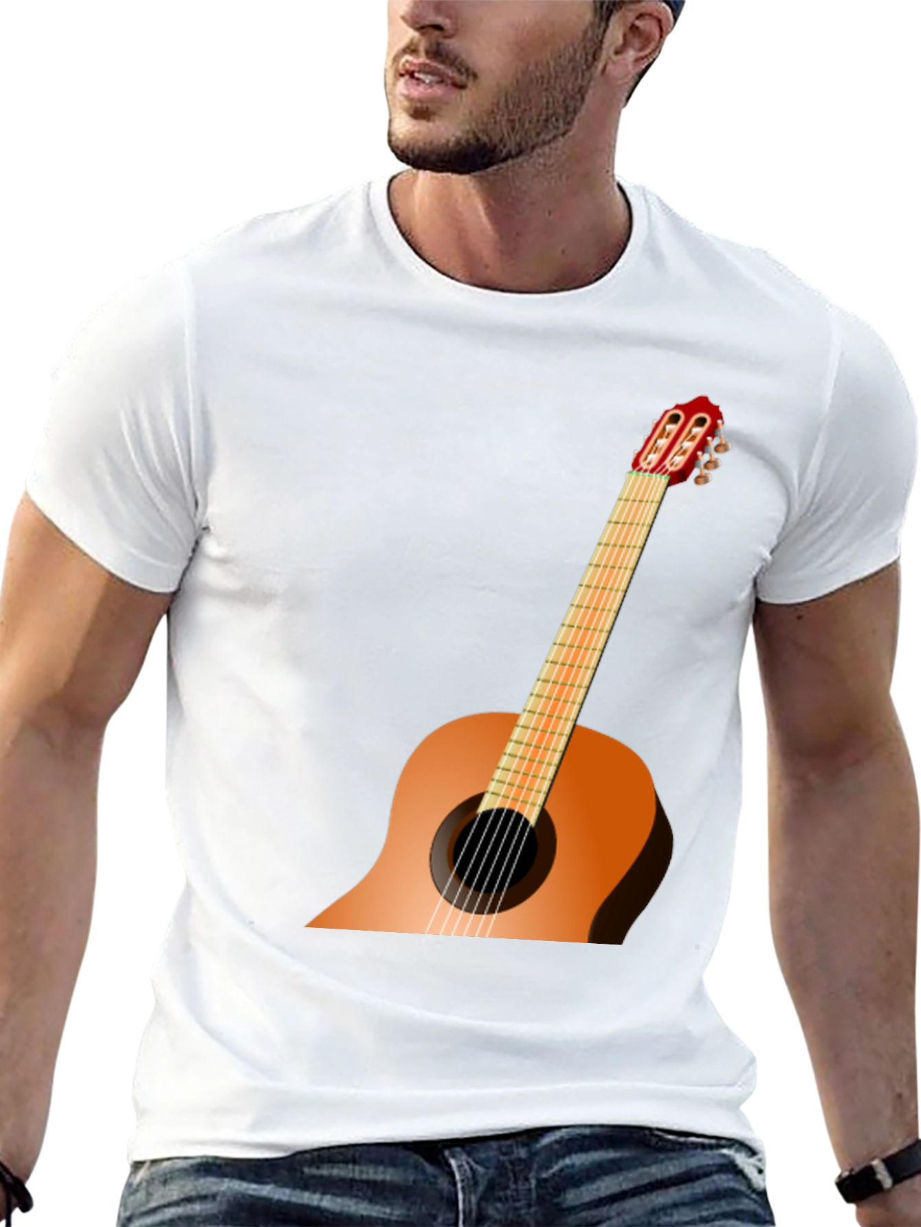 Guitar Graphic Black T-Shirt