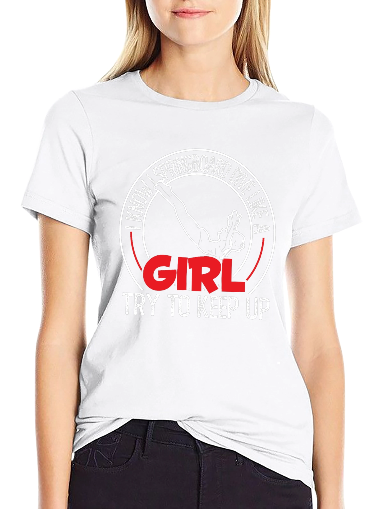 I Know Springboard Dive Like a Girl T-Shirt