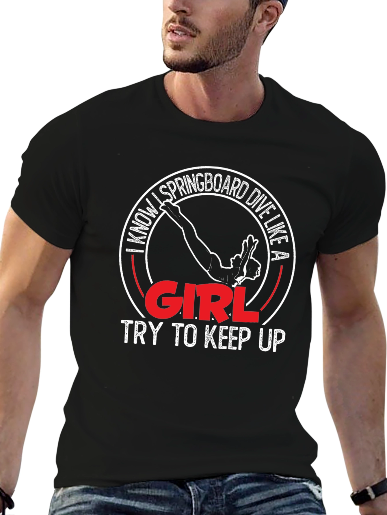 I Know Springboard Dive Like a Girl T-Shirt