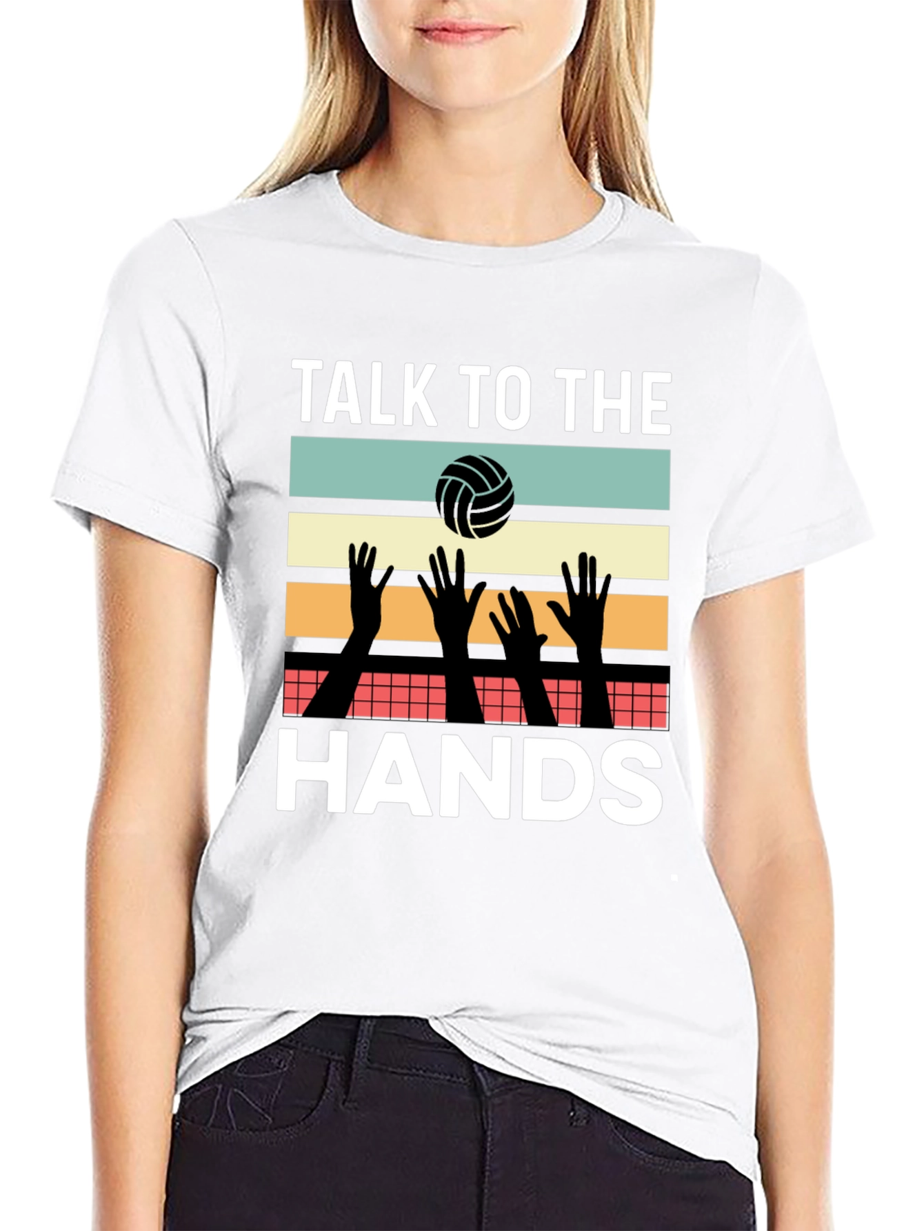 Talk To The Hands Volleyball Graphic Tee