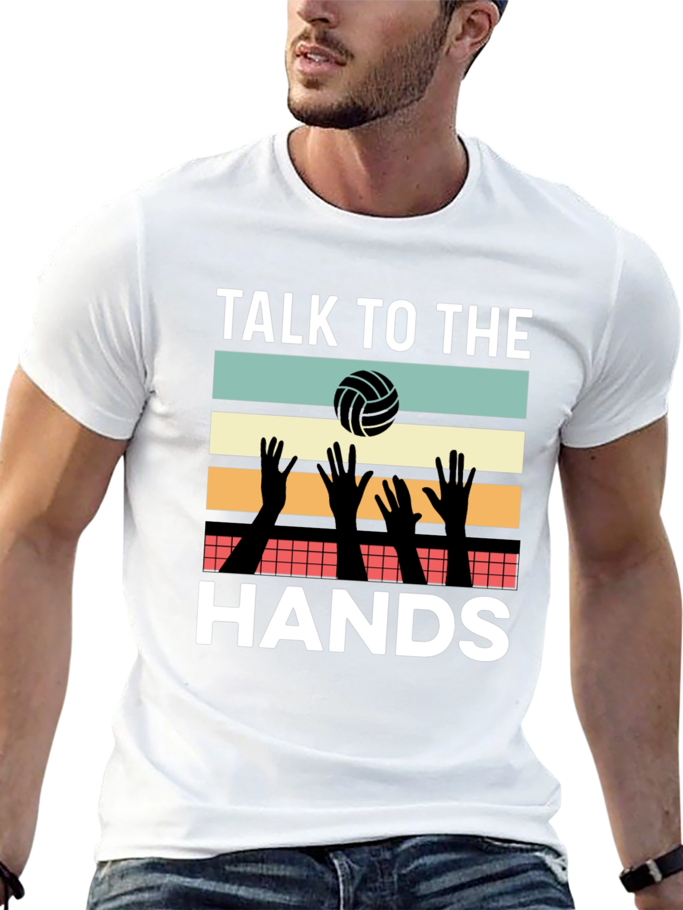 Talk To The Hands Volleyball Graphic Tee