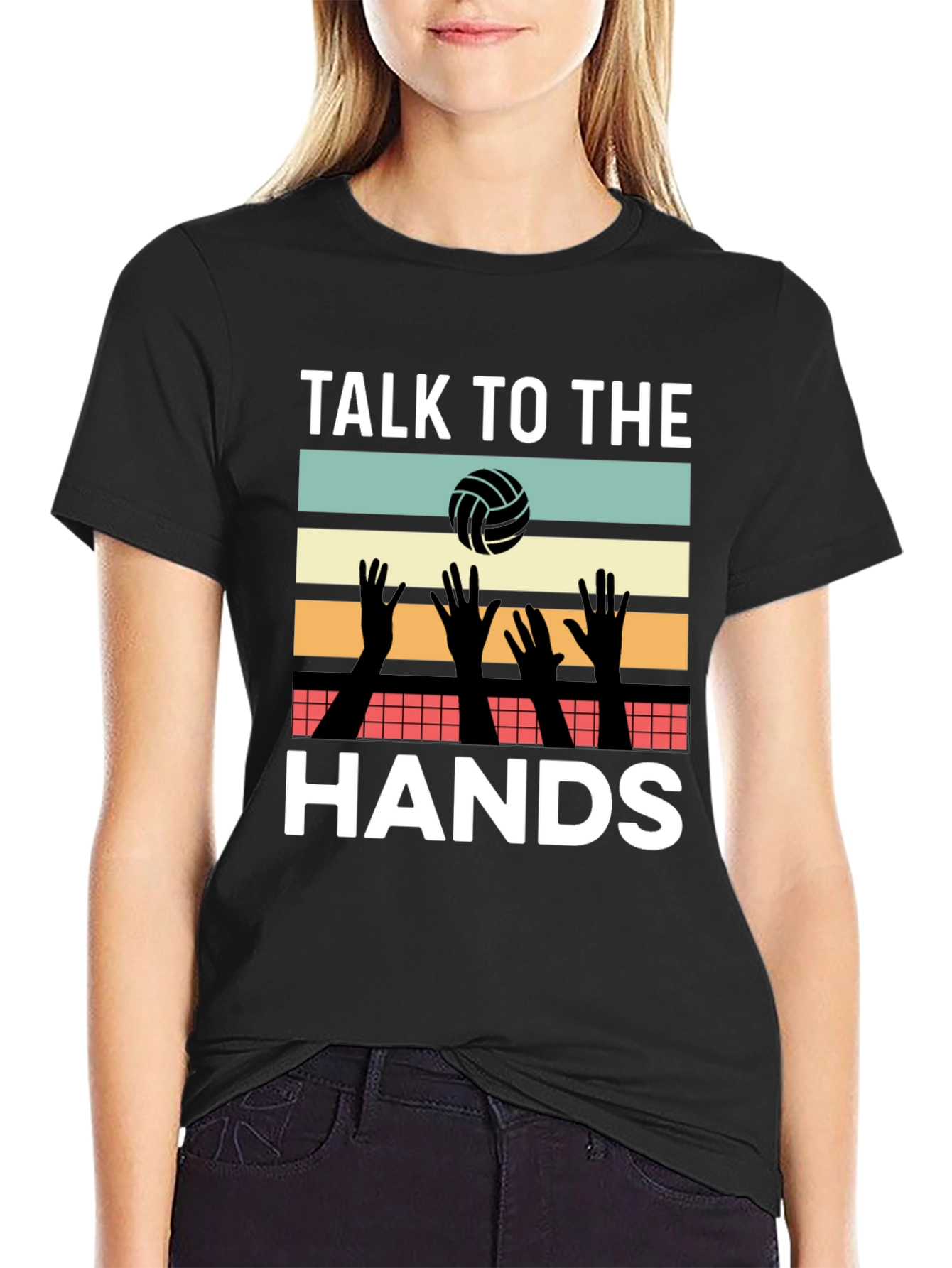 Talk To The Hands Volleyball Graphic Tee