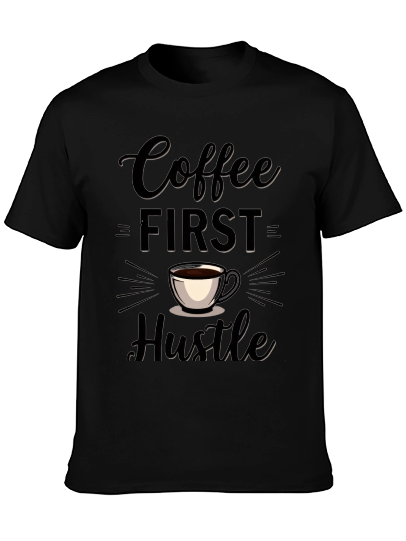 Coffee First Hustle Tee - Trendy Casual Wear