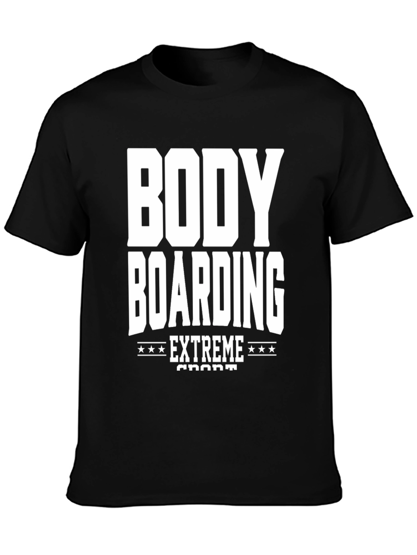 Body Boarding Extreme Sport Black Tee