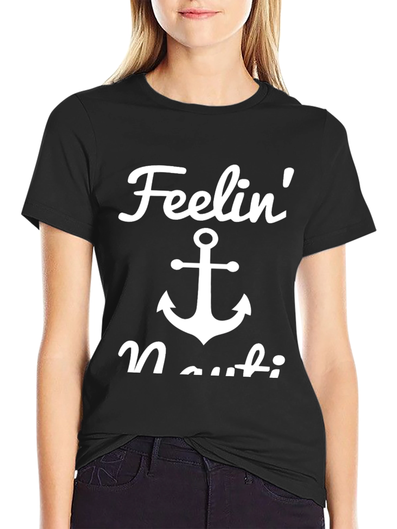 Feelin Nauti Black Graphic Tee