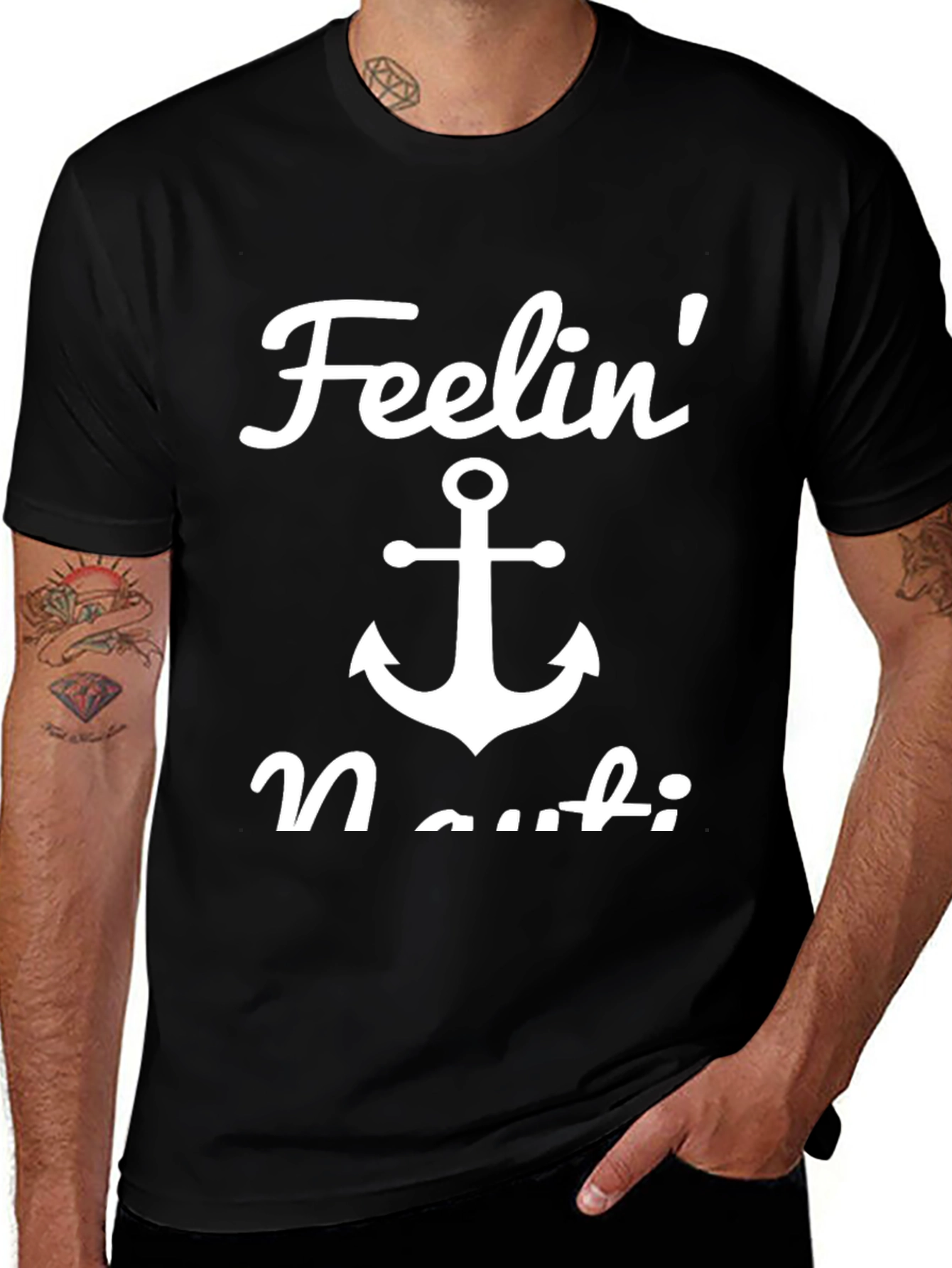 Feelin Nauti Black Graphic Tee