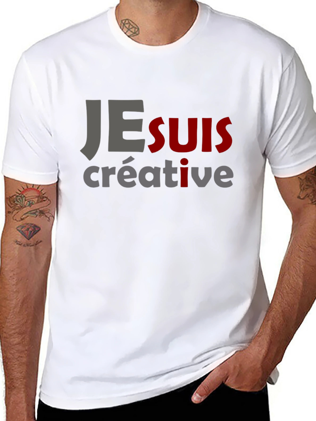 Je Suis Creative Graphic T-Shirt - Black