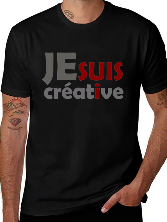 Je Suis Creative Graphic T-Shirt - Black