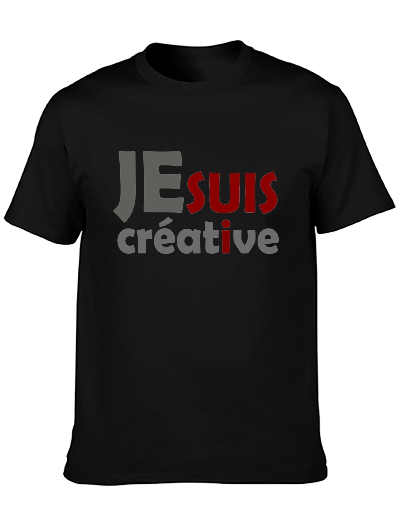 Je Suis Creative Graphic T-Shirt - Black