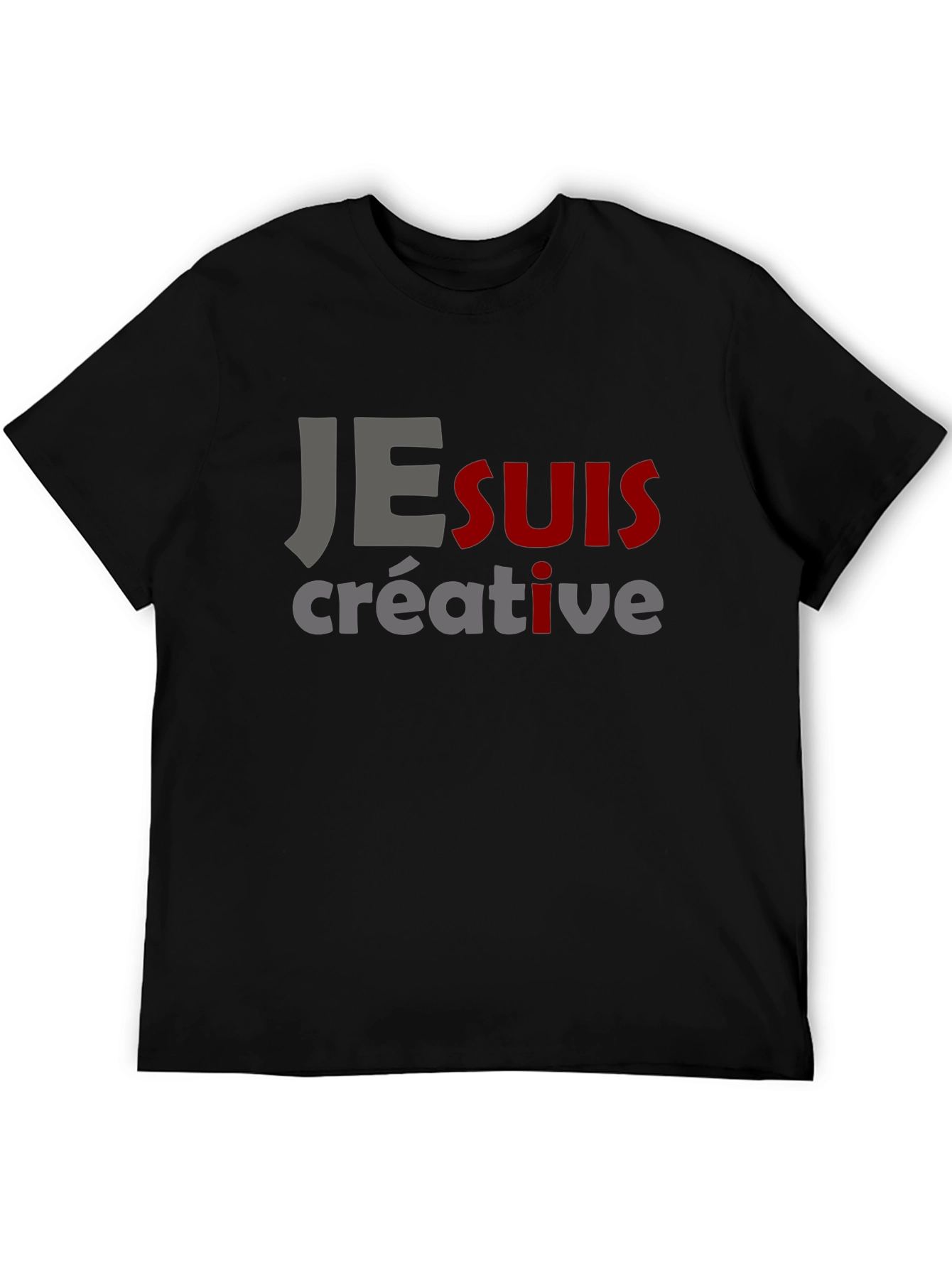 Je Suis Creative Graphic T-Shirt - Black