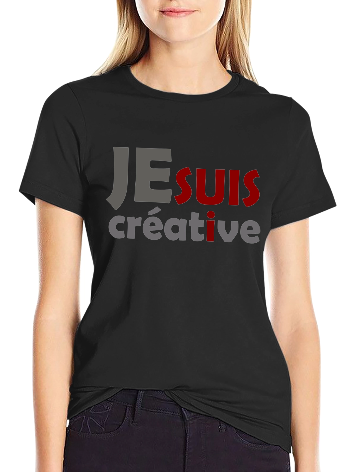 Je Suis Creative Graphic T-Shirt - Black