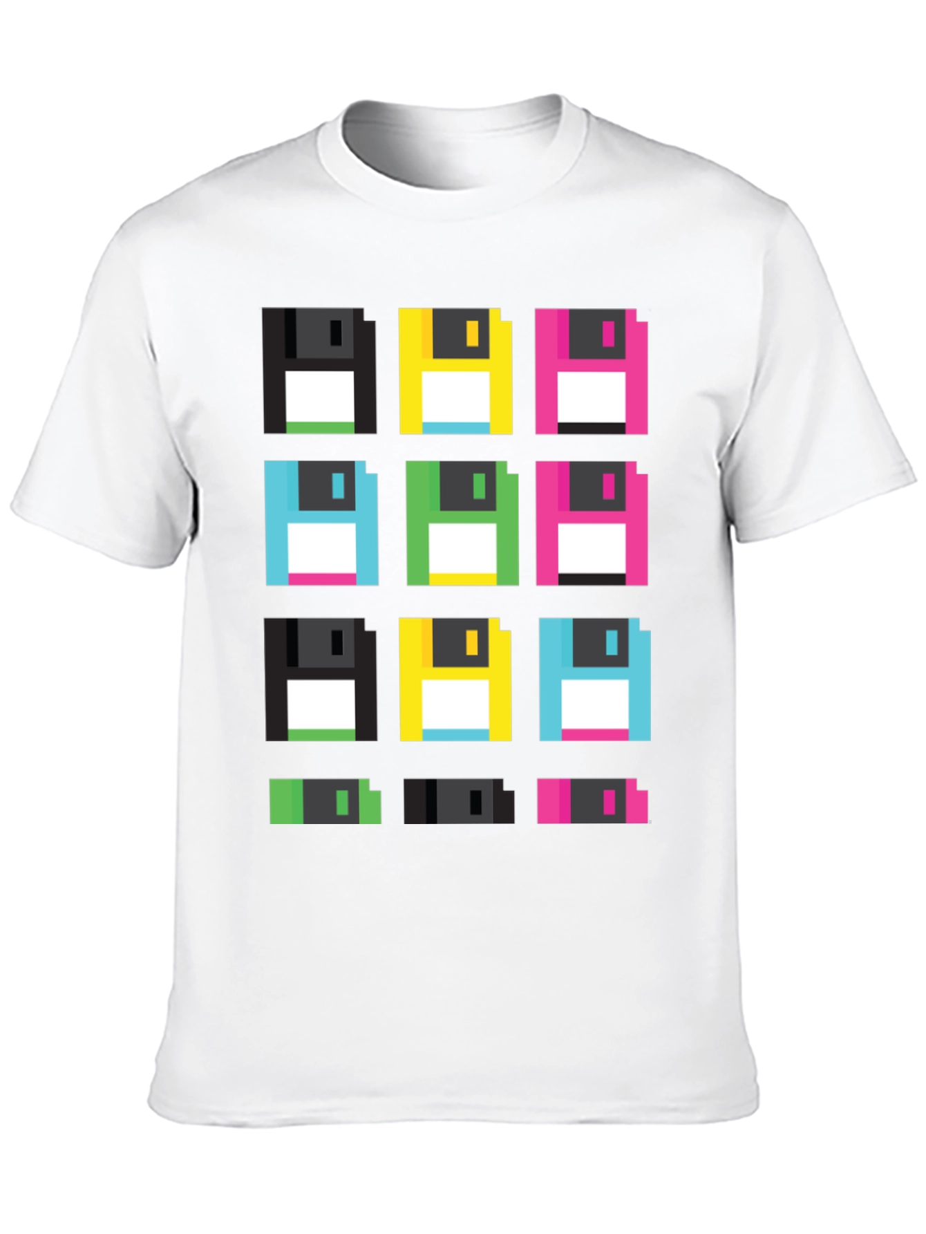 Retro Floppy Disk Pixel Art T-Shirt